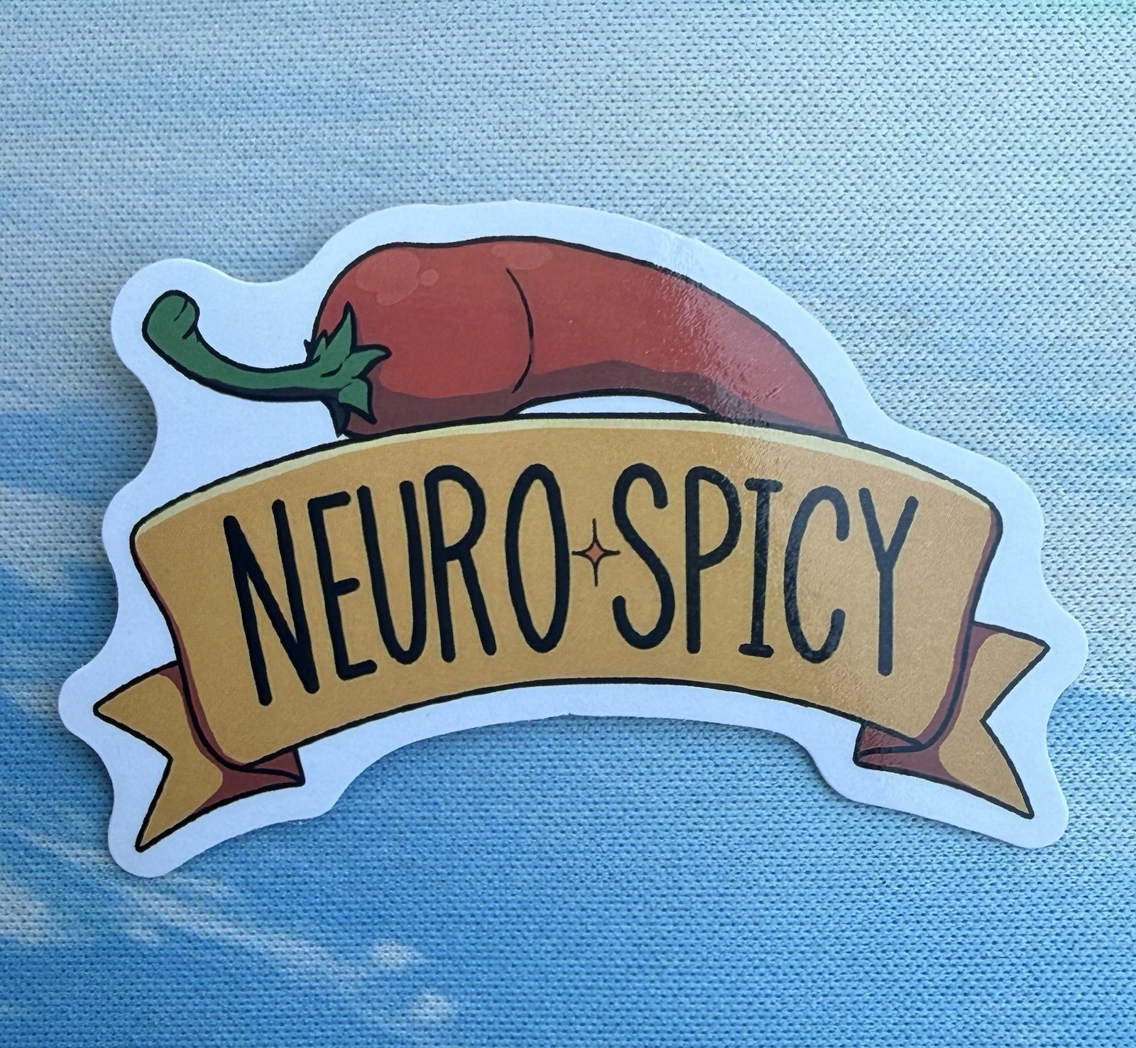 Neuro-Spicy Pepper Banner Multicolor Vinyl Sticker Decal Wall Window gallery