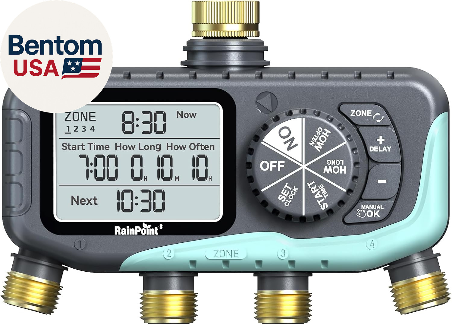 Sprinkler Timer 4 Zone, Water Timer for Programmable, for Soaker Hose with Rain gallery