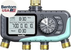 Sprinkler Timer 4 Zone, Water Timer for Programmable, for Soaker Hose with Rain