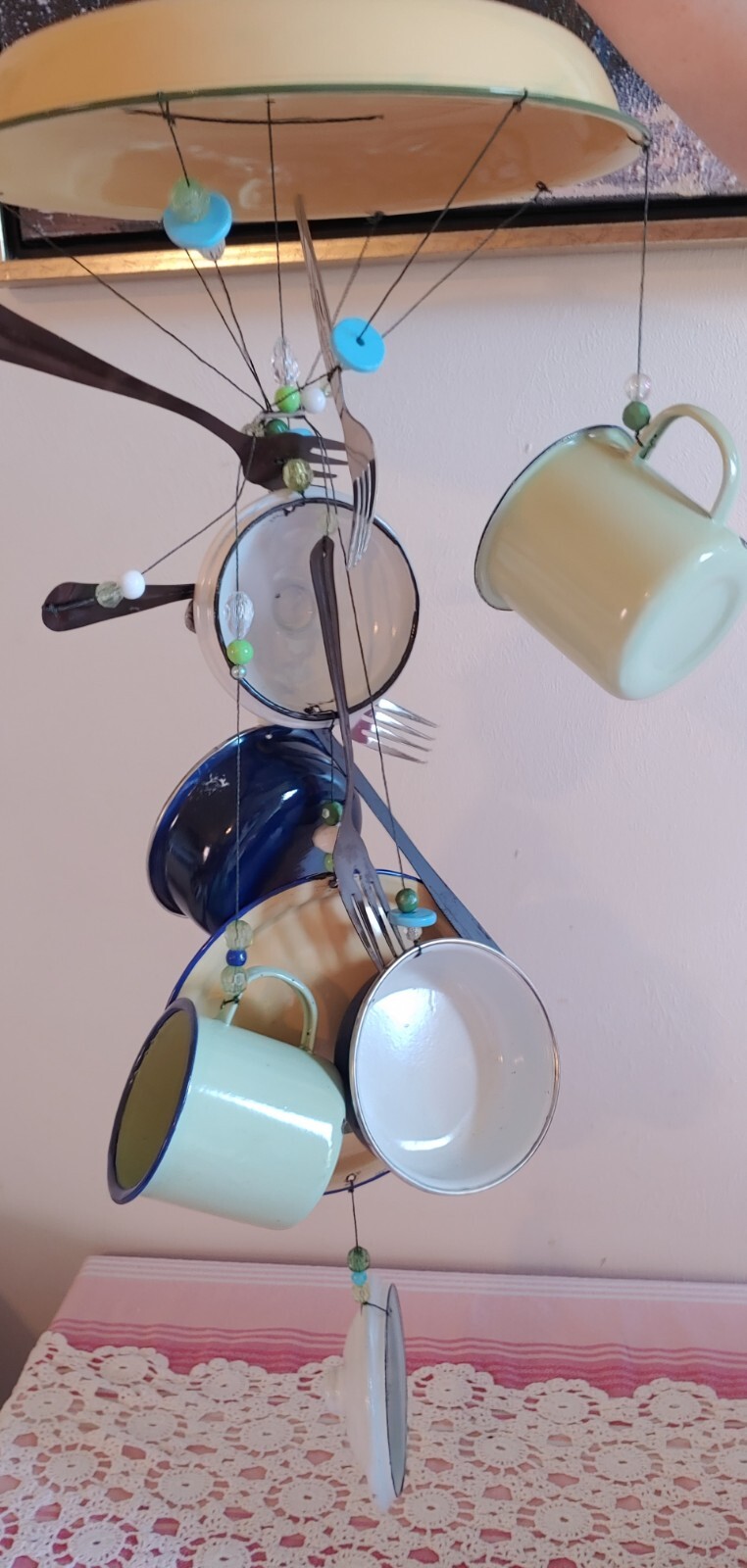 NIB/NWT Windchime 'Sunday Brunch' Galvanized Steel 29"×10" gallery