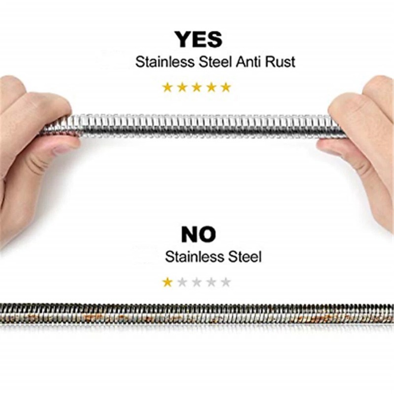 2M Shower Head Hose Handheld Extra Long Stainless Steel Bathroom Flexible Tube gallery