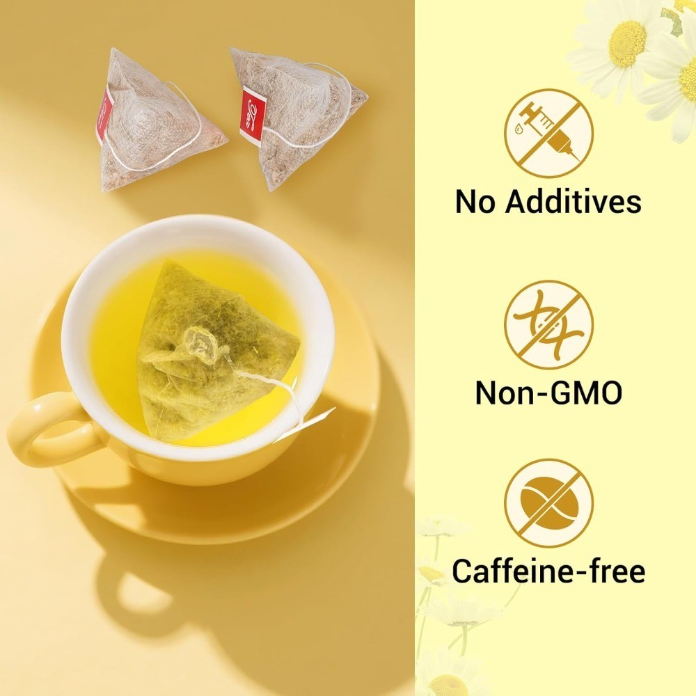 Chamomile Tea Bags, 100% Pure Natural Chamomile Flower Herbal Tea for gallery