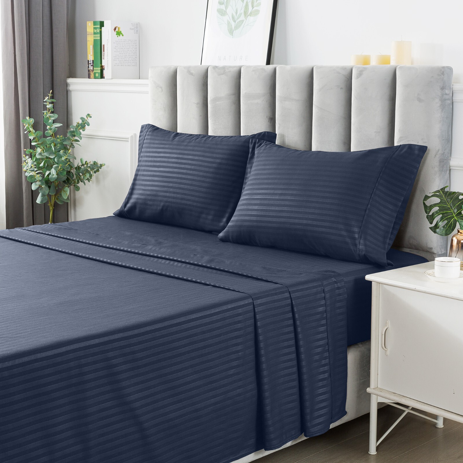 Deep Pocket Bed Sheets 4 Piece Set 1800 Series Hotel Luxury Microfiber Sheet Set gallery