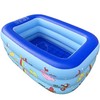 Inflatable Kiddie Pool, 51" x 33" x 21" Higher Kids Swimming Pool for 51in gallery