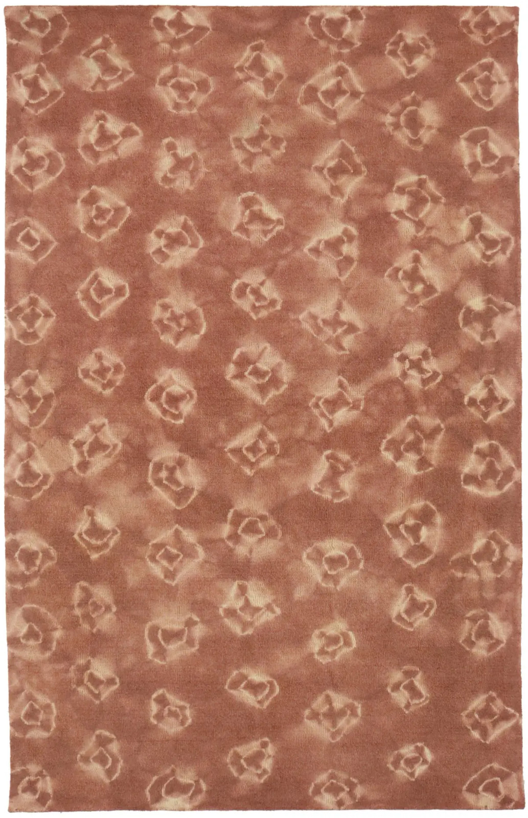 Rusty Brown 5x8 Hand-Tufted Wool Tie-Dye Rug Modern Entryway Decor Carpet gallery