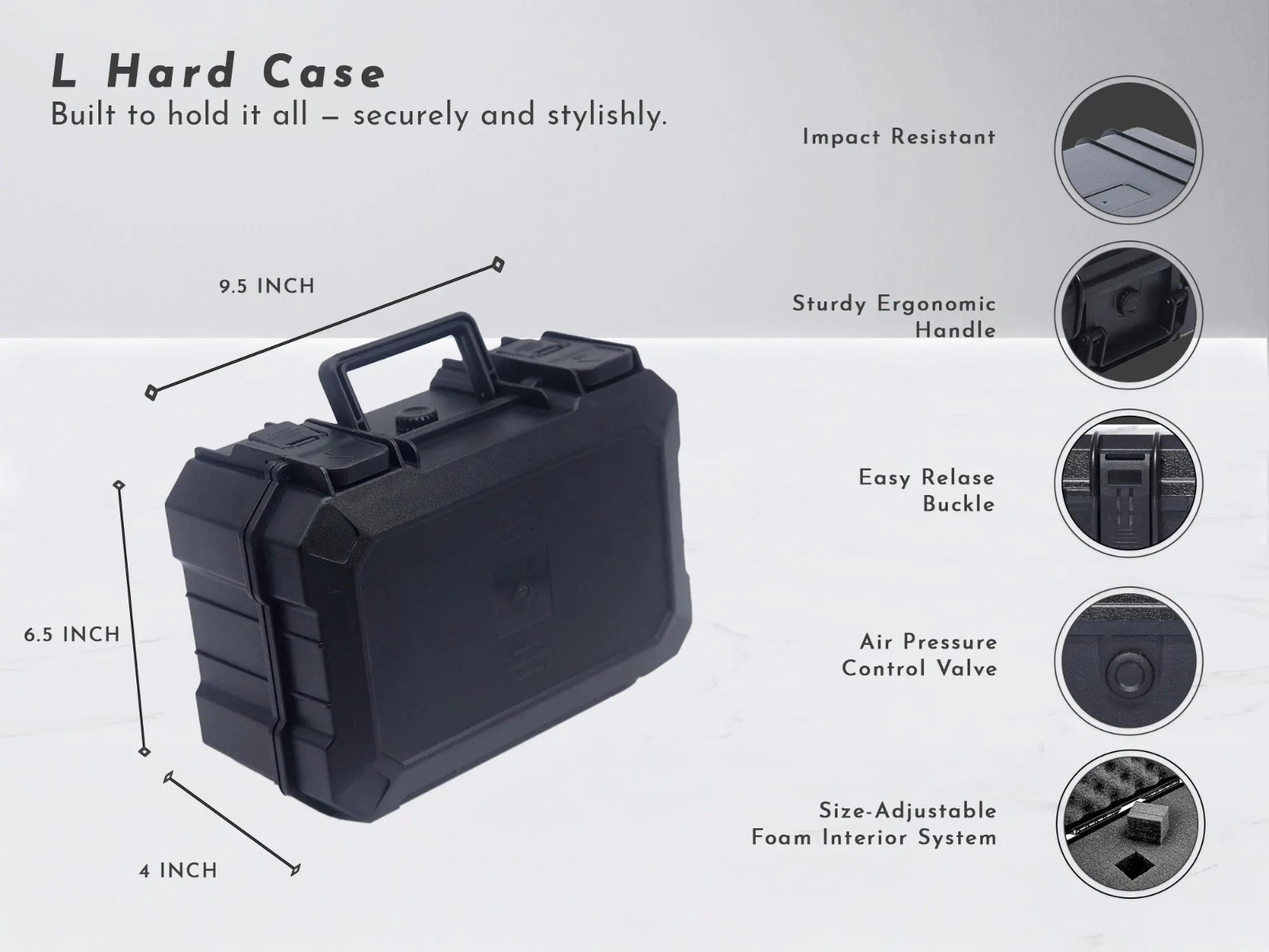 Rugged Lockable Hard Case | Waterproof Shockproof Airtight Protective Storage gallery