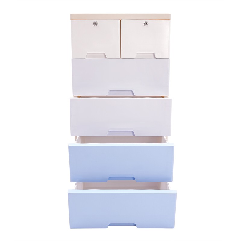 50*35*102cm Gradient Blue Storage Cabinet Plastic Drawers Dresser With Drawers gallery