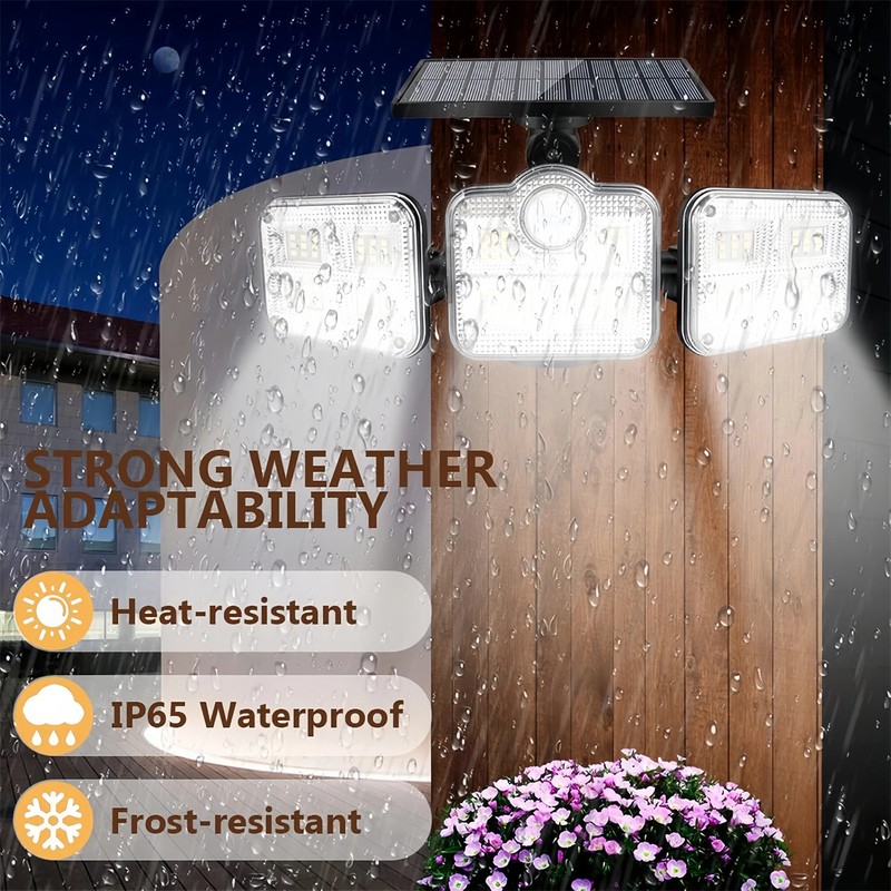 2 Pack LED Motion Sensor Solar Lights Outdoor IP65 Waterproof Security Lamp New gallery