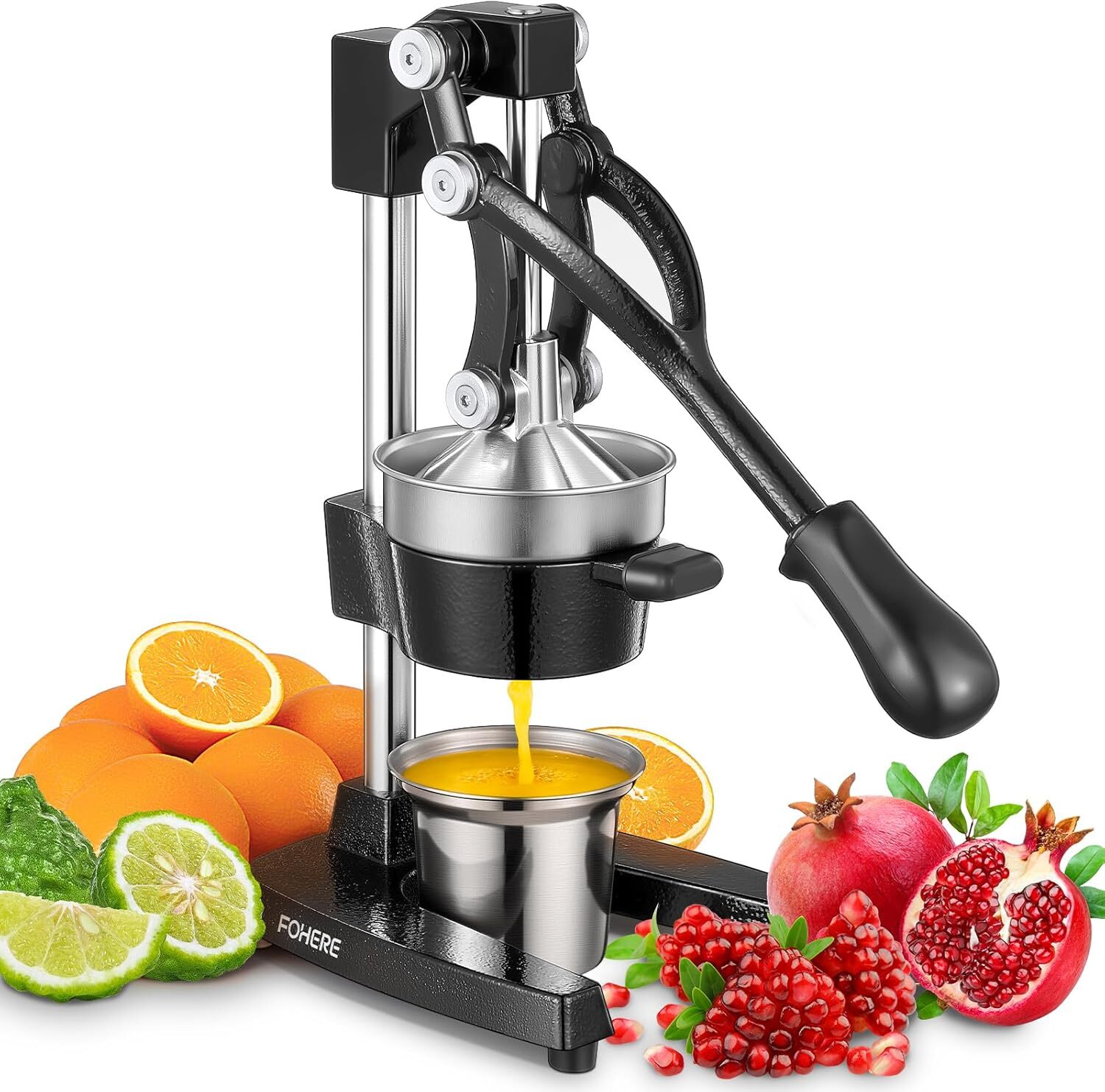 Commercial Citrus Juicer Squeezer Hand Press for Orange + a Stainless Steel Cup gallery