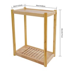 Wood Printer Stand Mobile Printer Table Under Desk Printer Cart 20kg/44lbs