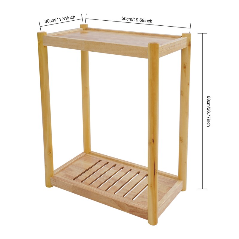 Wood Printer Stand Mobile Printer Table Under Desk Printer Cart 20kg/44lbs gallery