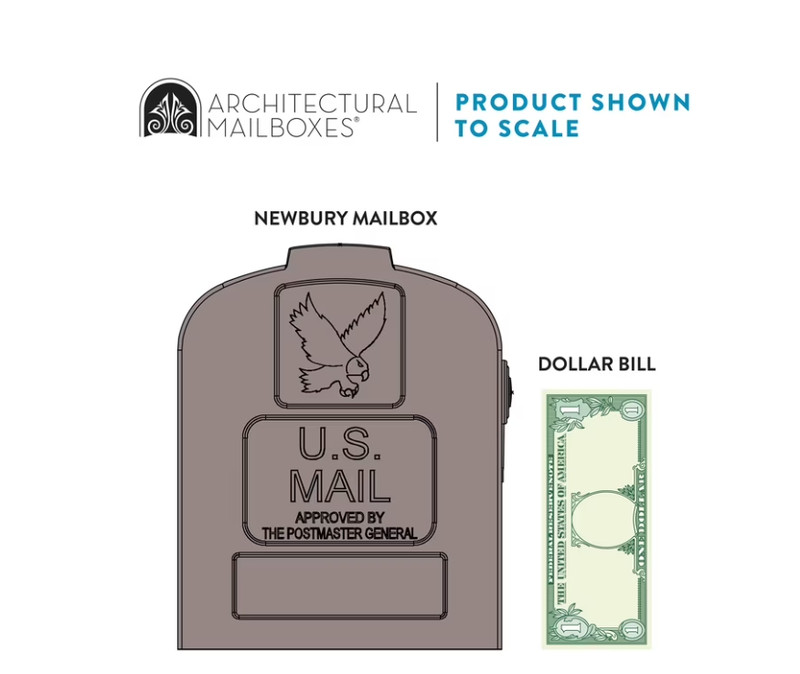 Architectural Mailboxes Newbury Plastic, Medium, Mailbox and Post Kit in Mocha gallery