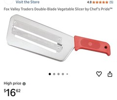 Fox Valley Traders Double-Blade Vegetable Slicer by Chef’s Pride™
