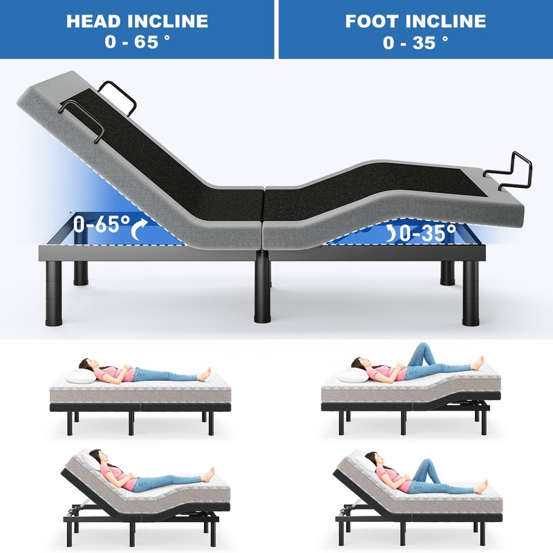 Adjustable Bed Frame Wireless Remote Electric Massage Full Queen King TXL Size gallery