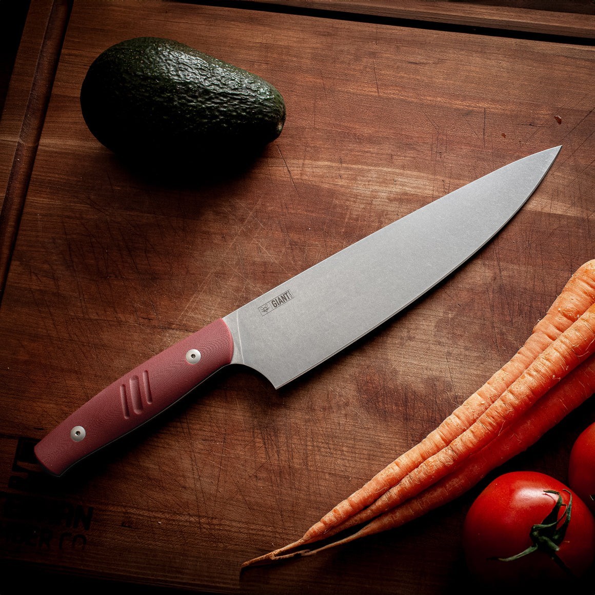 Giant Mouse Chef's Kitchen Knife 8.38" Full Tang Nitro B Steel Blade G10 Handle gallery