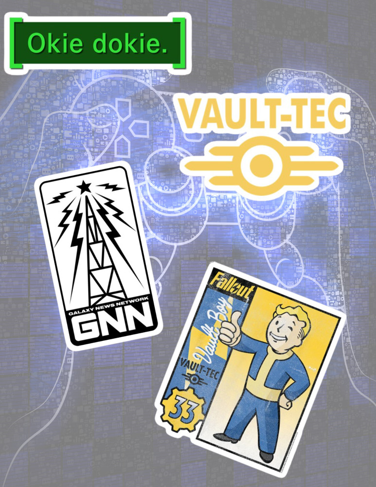 Fallout Video Game 4pc Sticker Pack