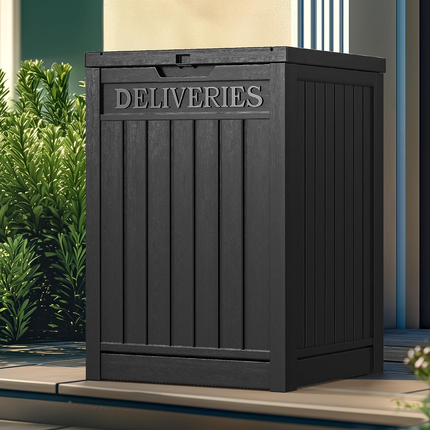 51 Gallon Resin Lockable Secure Large Package Delivery Shipping Box Container gallery