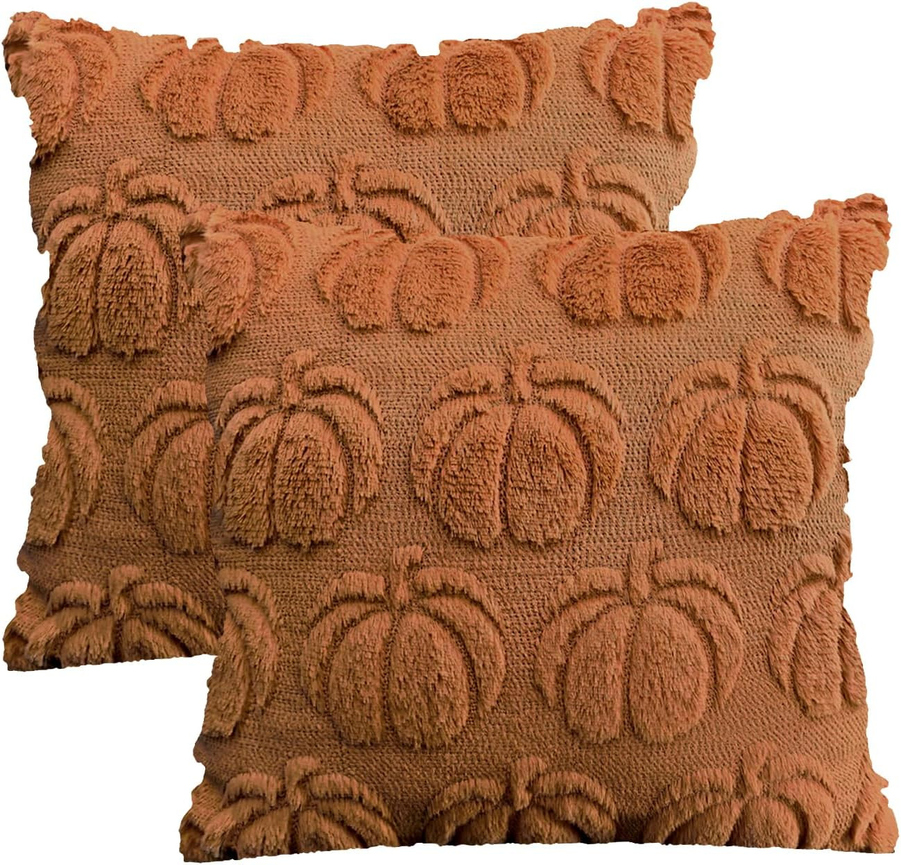 Fall Decorative Pillow Cover 18X18 Set of 2 Autumn Decor Rust Pumpkin Pillow Cas gallery