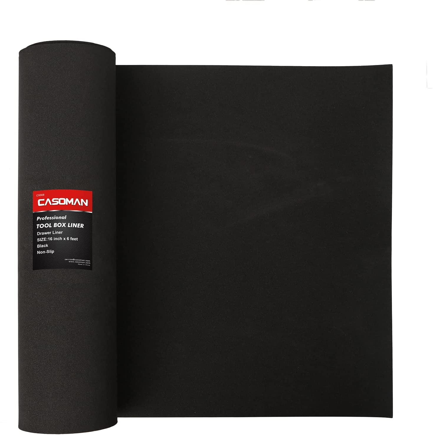 Tool Box Drawer Liner Non Slip Foam Rubber Mat Roll 16in x 6ft Black Cuttable gallery
