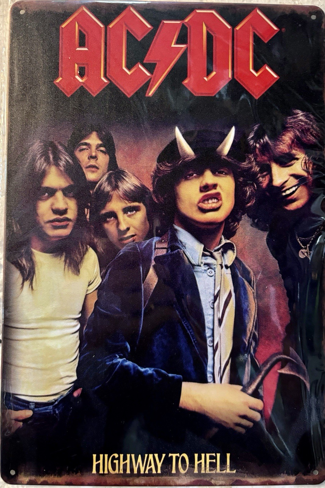 TIN SIGN 8x12 ACDC Highway Hell Rock Roll Heavy Metal Band Album Devil DD13 gallery