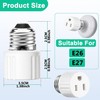 Light Socket Plug Adapter 3 Pack, E26 3 Prong Bulb to Outlet Converter for Garag gallery