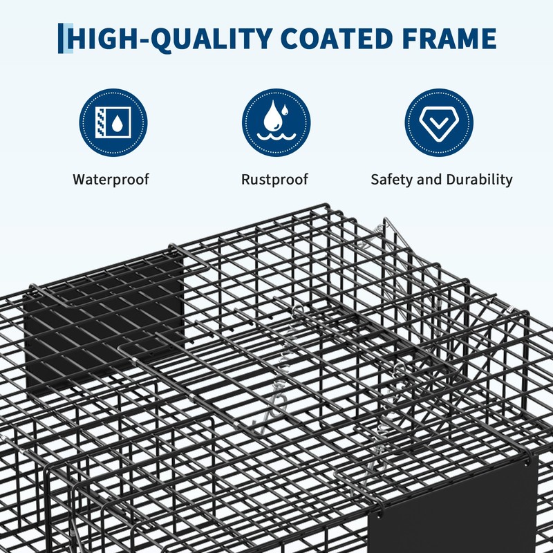 24" 2-Door Humane Squirrel Trap Cage with Carrying Handle & Top Release Lid gallery