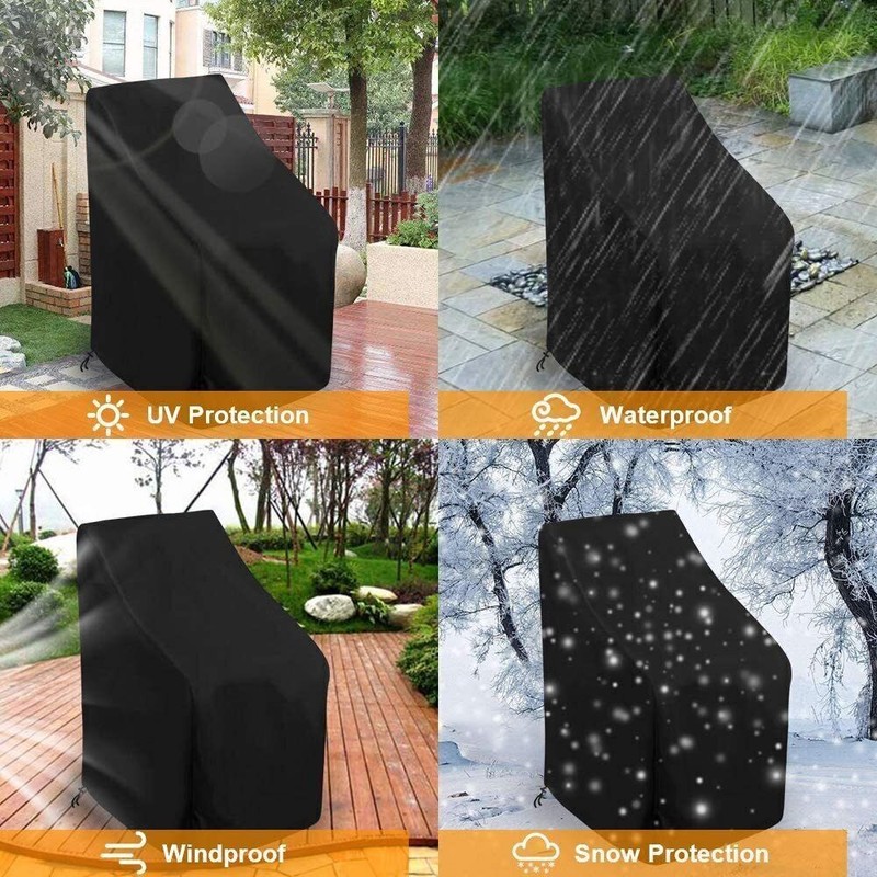 Stackable Patio Chair Cover Waterproof Outdoor Lawn Patio Garden Furniture Cover gallery