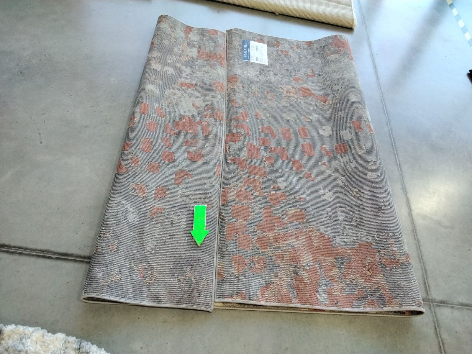 GREY / ORANGE 5'-3" X 7'-6" Back Stain Rug, Reduced Price 1172753641 MAD425H-5 gallery