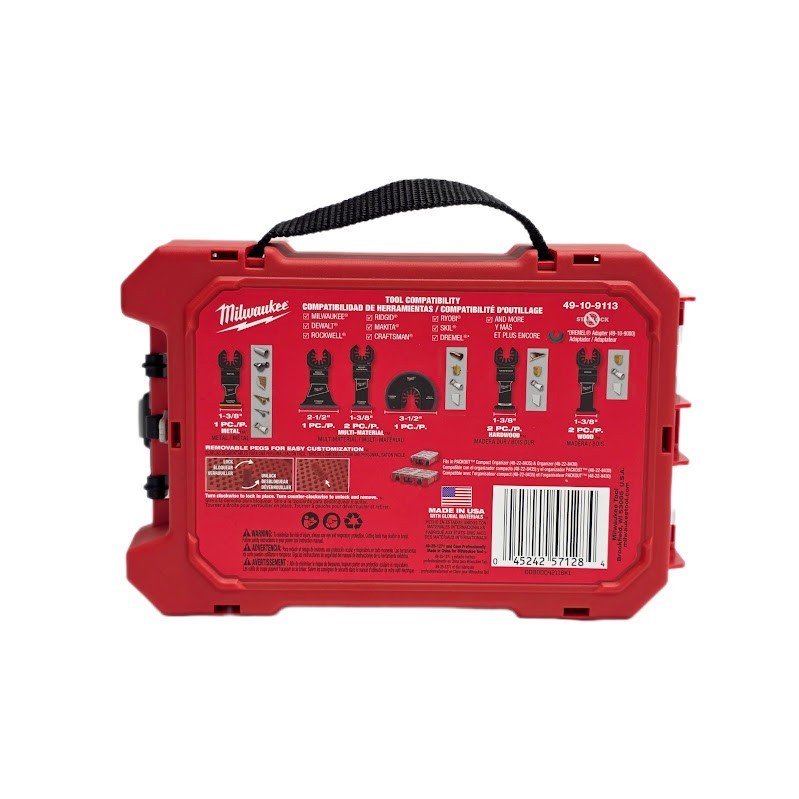 Milwaukee Tool 49-10-9113 9 Pc. Open-Lok Oscillating Multi-Tool Blade Set gallery