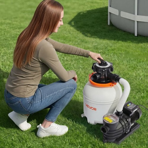 13 in Sand Filter Pump for Above Ground Pool, 0.75 HP 3500 GPH, Swimming Pool Sa gallery