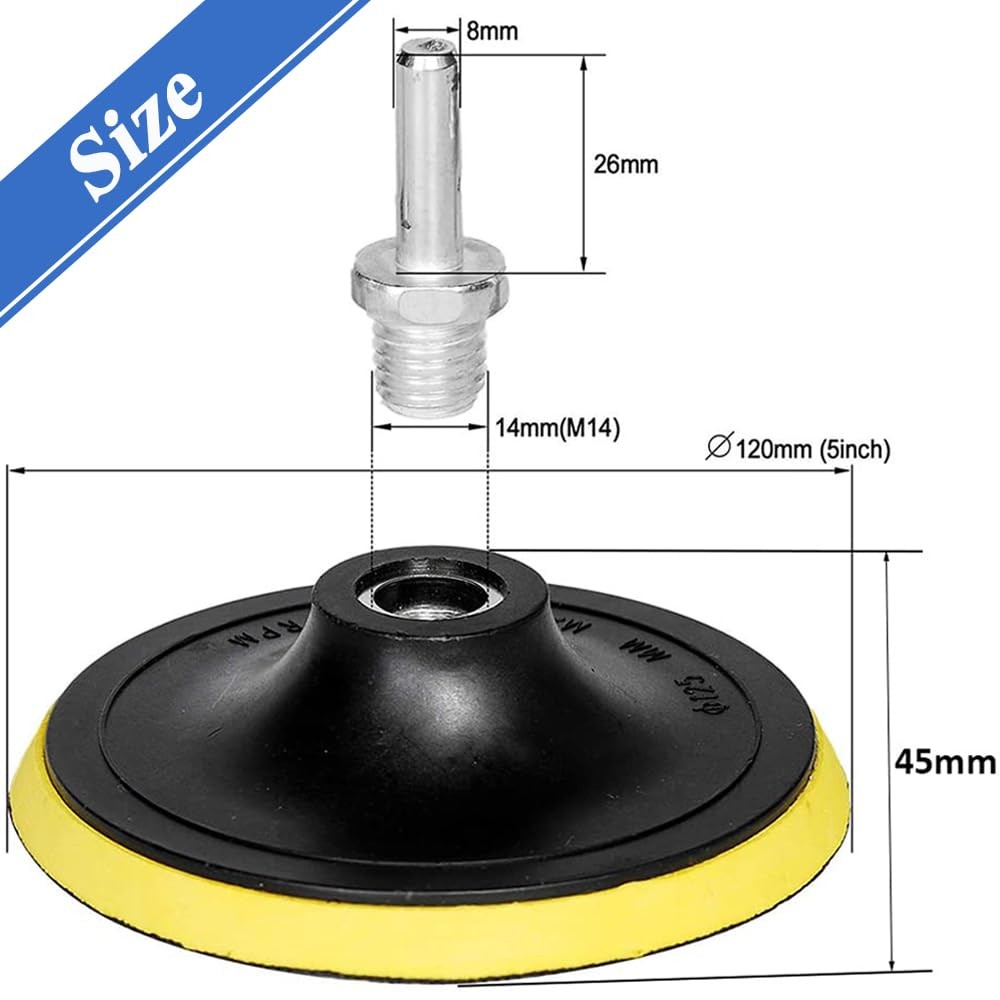 2 Pack 5 Inch Hook and Loop Backing Pad Sanding Holder Polishing Backer Plate gallery
