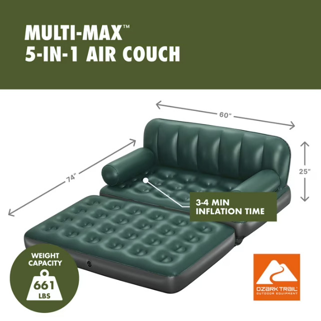 Ozark Trail Multi-Max 5-in-1 Inflatable Air Couch gallery