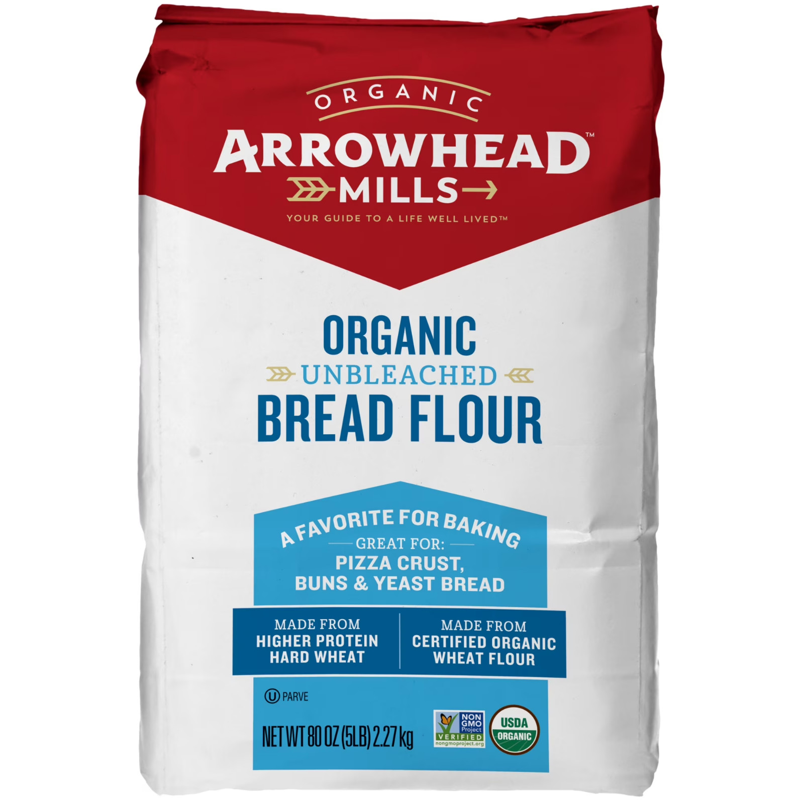Arrowhead Mills Organic Unbleached Bread Flour, 5 lb Bag... gallery