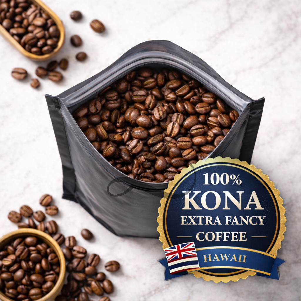 Kona Coffee | Extra Fancy | 20 x 1 lb | Medium Roasted to Order or Green Beans gallery