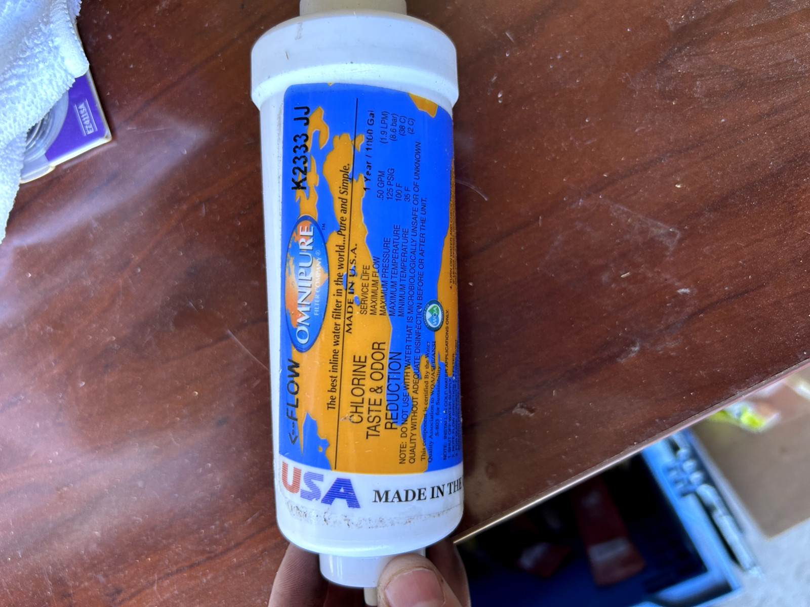 Omnipure K2333 Jj Inline Filter For Reverse Osmosis Refrigerators House & Garden gallery