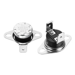 2Pcs KSD301 Snap Disc Temperature Switch, 40°C/104°F 10A for Oven , NO