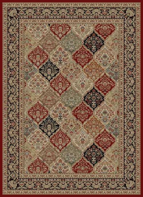 Traditional Persien 9x12 Patchwork Panel Flower Actual: 8' 9" x 12' 3"