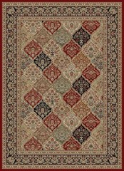 Traditional Persien 9×12 Patchwork Panel Flower Actual: 8′ 9″ x 12′ 3″