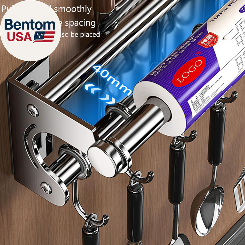 Hanging Wall Mount Knife Wall Mount, Space-Saving Knife Rack with Hooks, Kitchen gallery