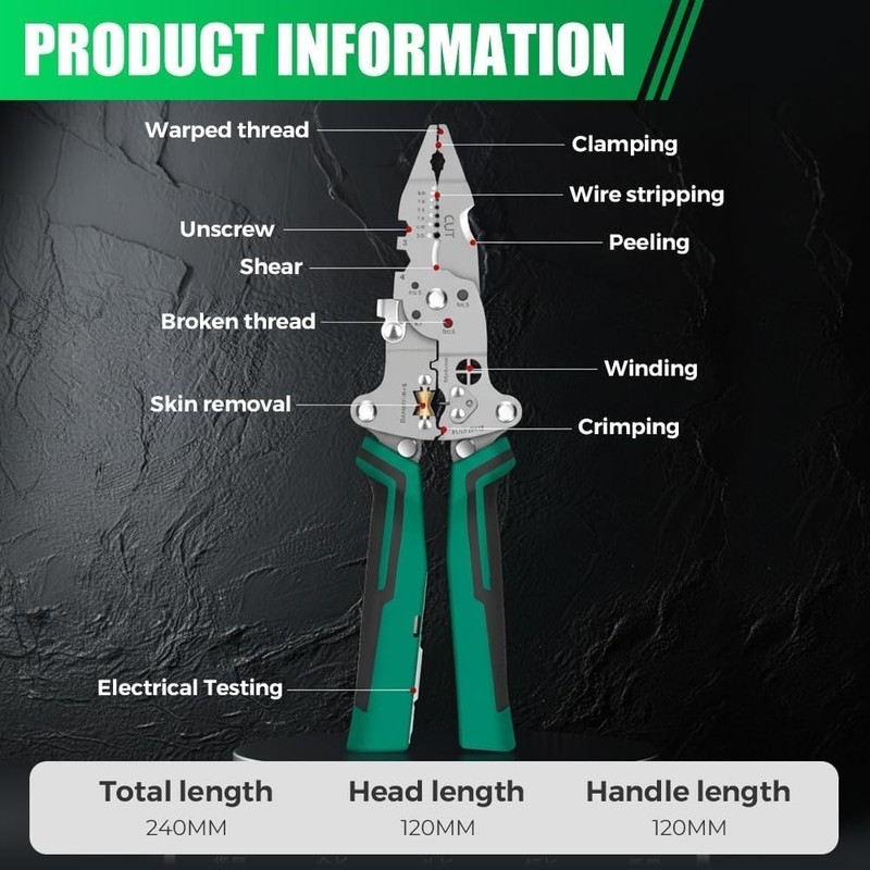 Home Multi-Function Wire Stripper Tester​​ Foldable Plier with Voltage Tester gallery