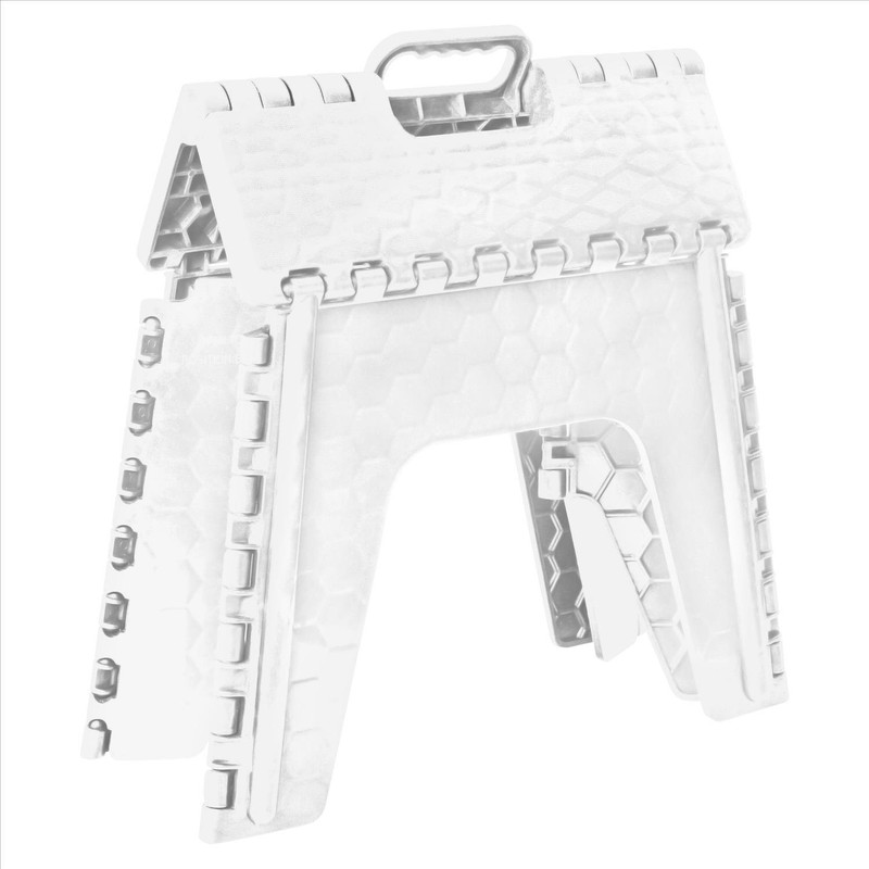 Simplify 2 Pack 12" Plastic Folding 1 Step Stool in White gallery