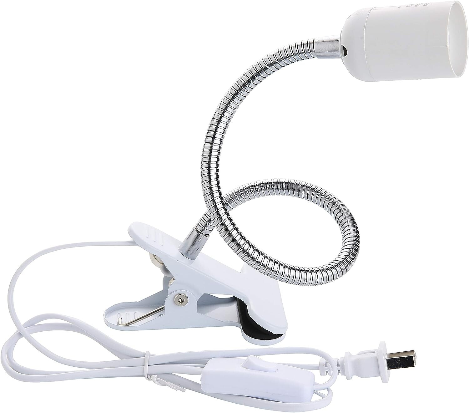 Flexible Gooseneck ClipOn Cable Desk Lamp Holder Cord Light Base without E27Bulb gallery