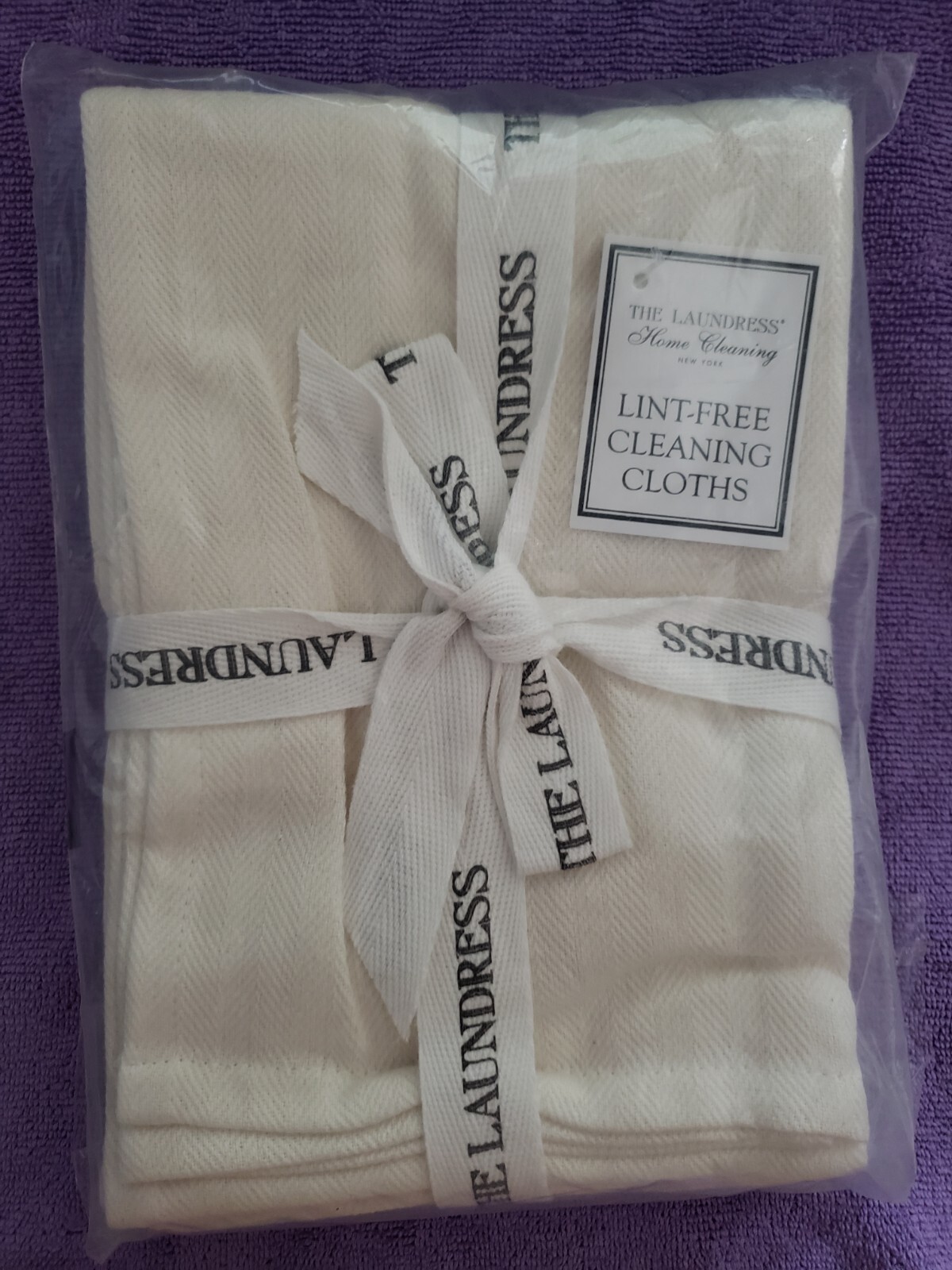 The Laundress - LINT-FREE CLEANING CLOTHS - 3 Pk - 100% Cotton - NEW - See Pics gallery