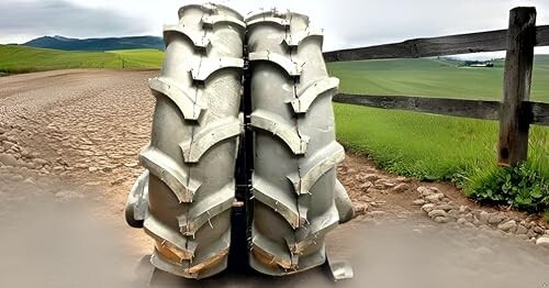 Two 6-12 6x12 R 1 Bar Lug WTubes Tractor Climb Tires Heavy Duty Grip Mud gallery