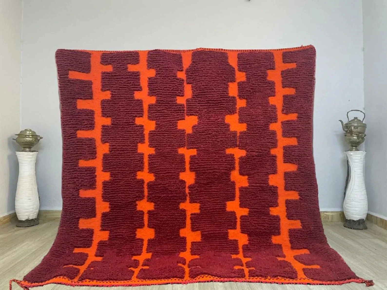 Moroccan Rug 6x9 – Handmade Wool Carpet with Boho Geometric 8x10 for living room gallery