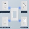 White Matte Screwless Wall Plate Cover 10 Pack - 1-Gang Light Switch Cover Pl... gallery