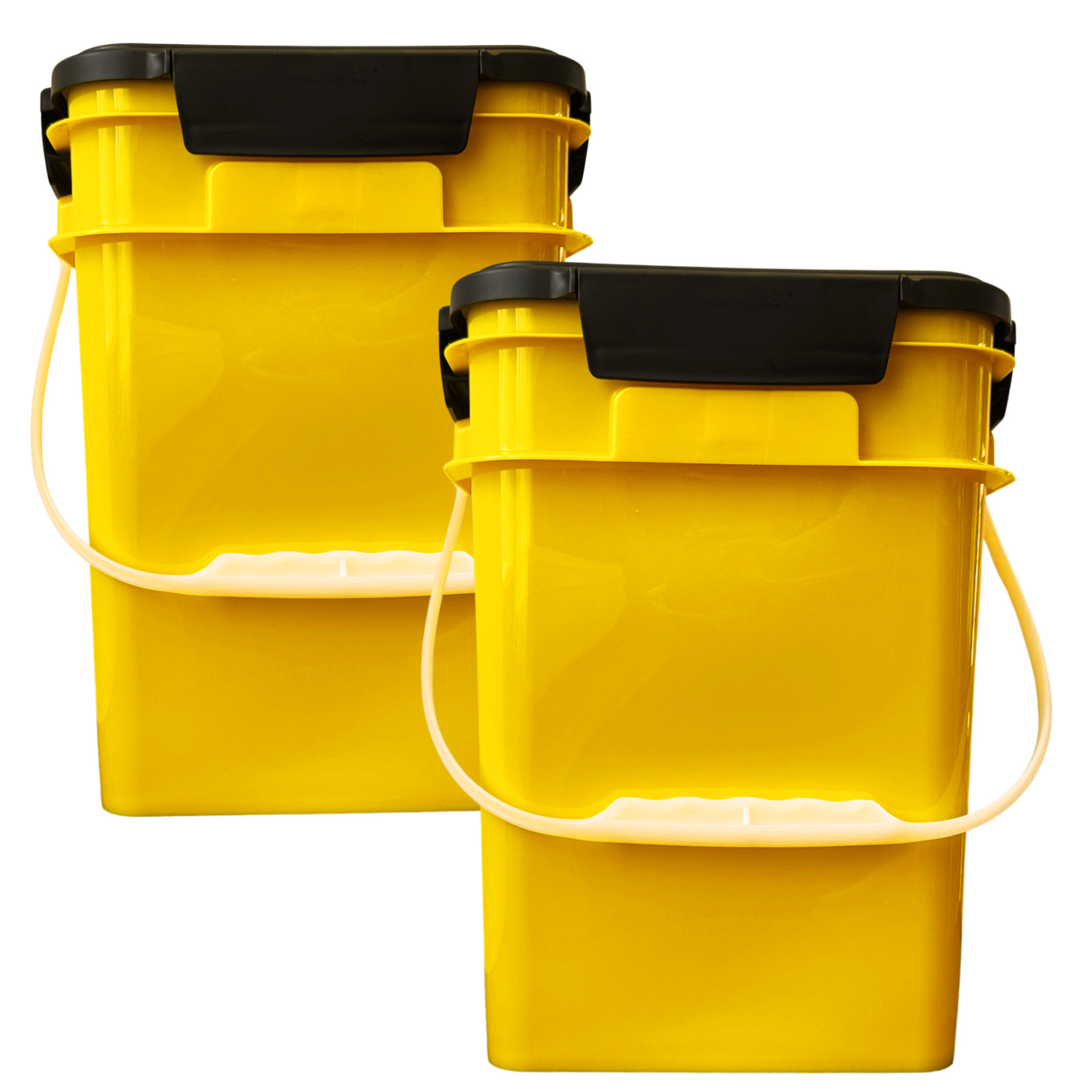 4 Gallon Square Plastic Bucket Food Grade BPA Free containers( Pack of 2 )Yellow gallery