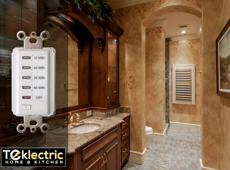 Bathroom Fan Auto Shut Off Timer 10-20-30-60 Minute Preset Countdown Wall Switch gallery