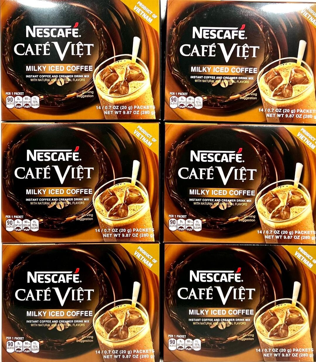 Nescafe Cafe Viet Milky Iced Instant Coffee 14 Sachets x 20g ( Pack of 6 ) gallery