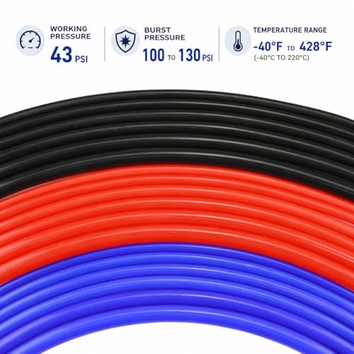 5FT ID 3/16" (5mm) High Temperature Silicone Vacuum 3/16" (5mm) - 5FT Black gallery
